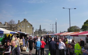 Buxton Market in sunshine